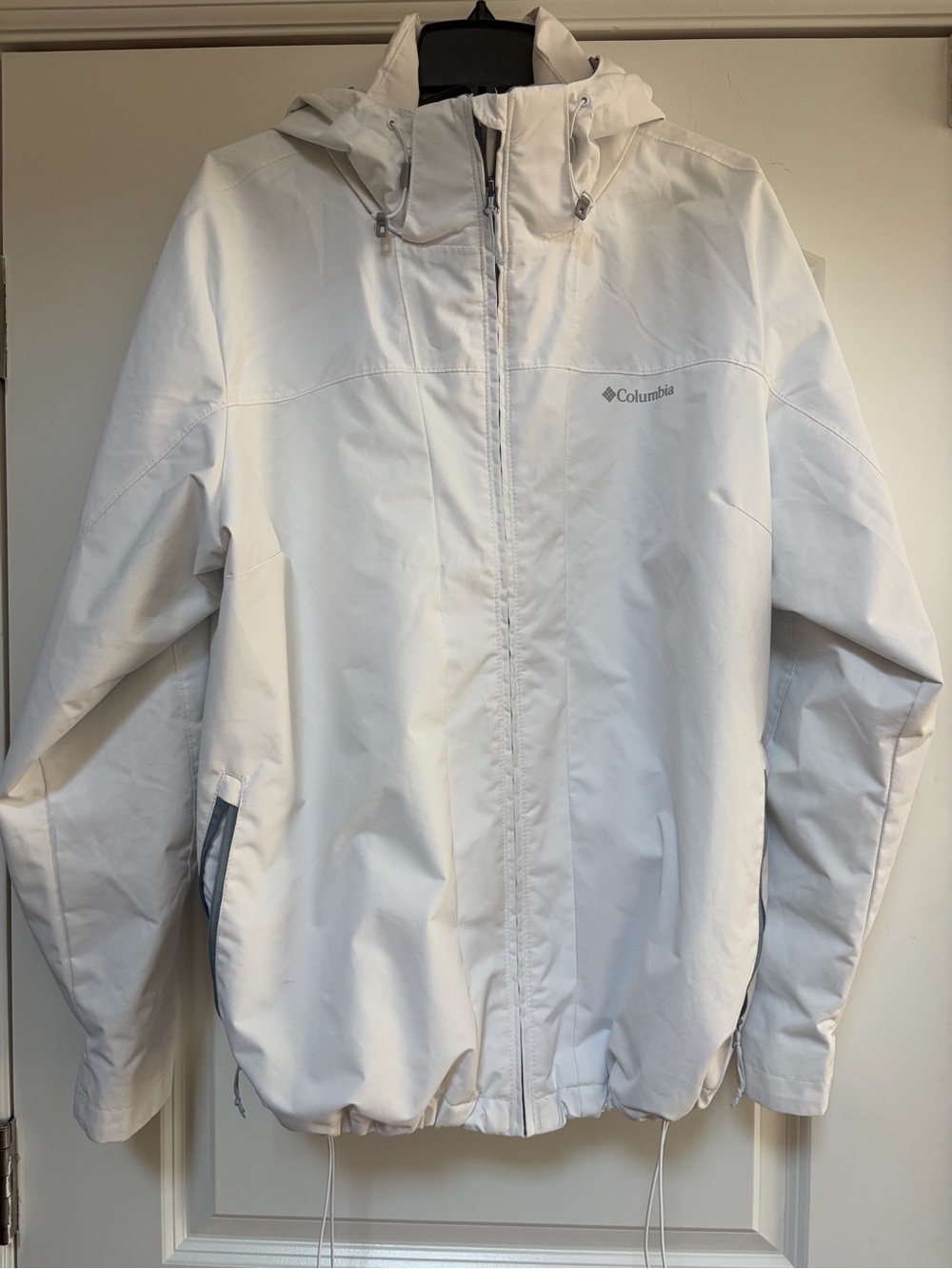 Columbia Men's XXL Omni-Tech Interchange Jacket White Waterproof Shell Hooded